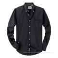 Mens Solid Oxford Shirt Long Sleeve Button Down Shirts with Pocket